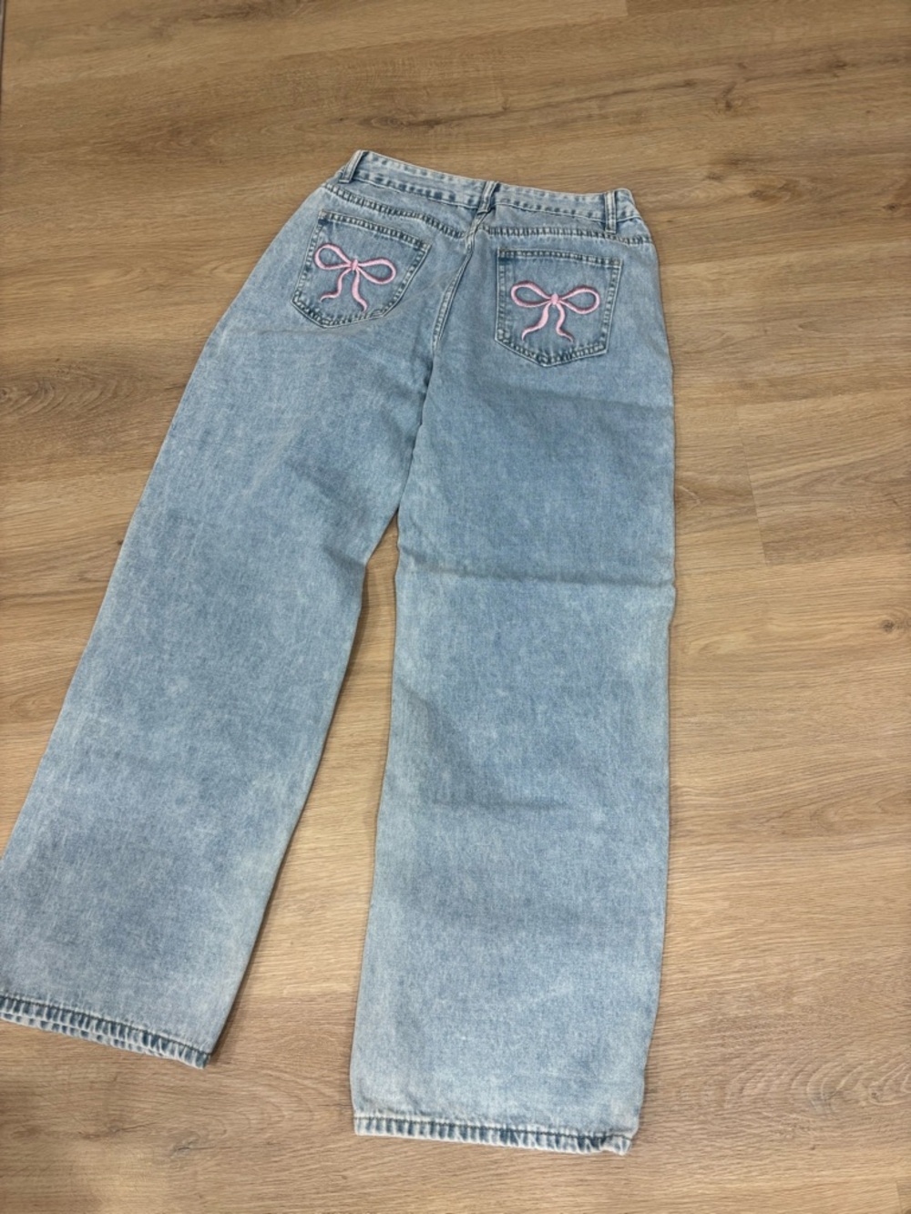Jeans with Pink Bows
